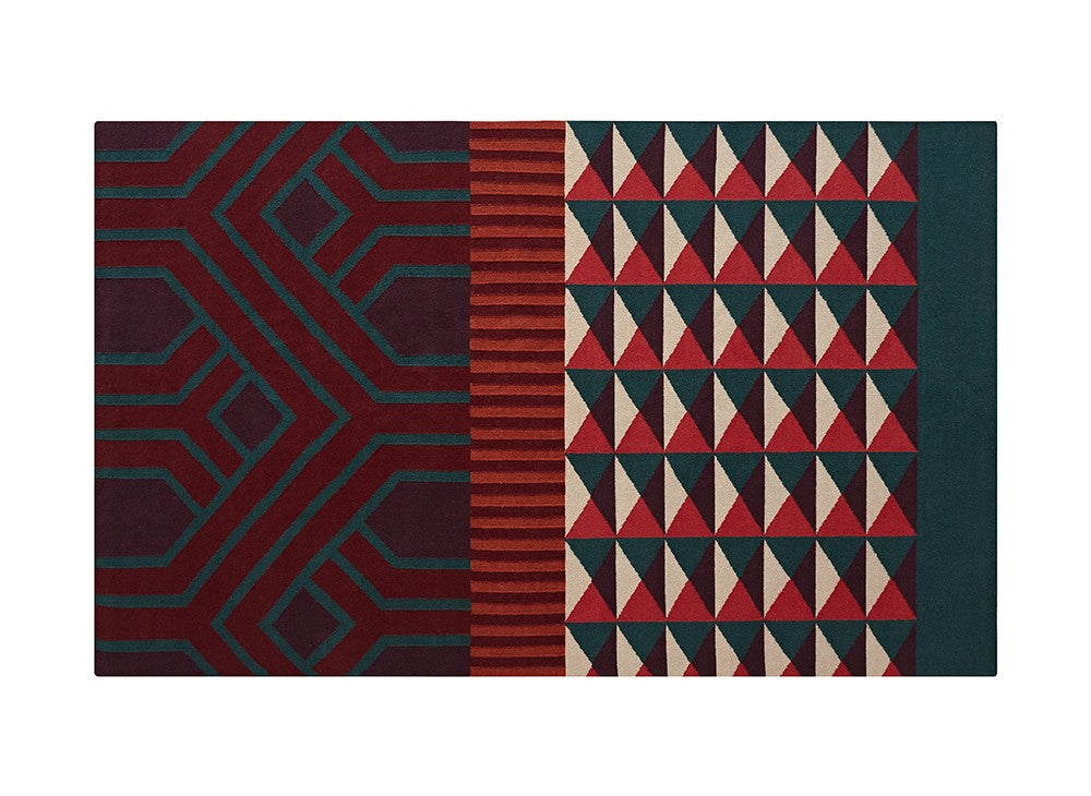 GAN Ndebele Rug, Red