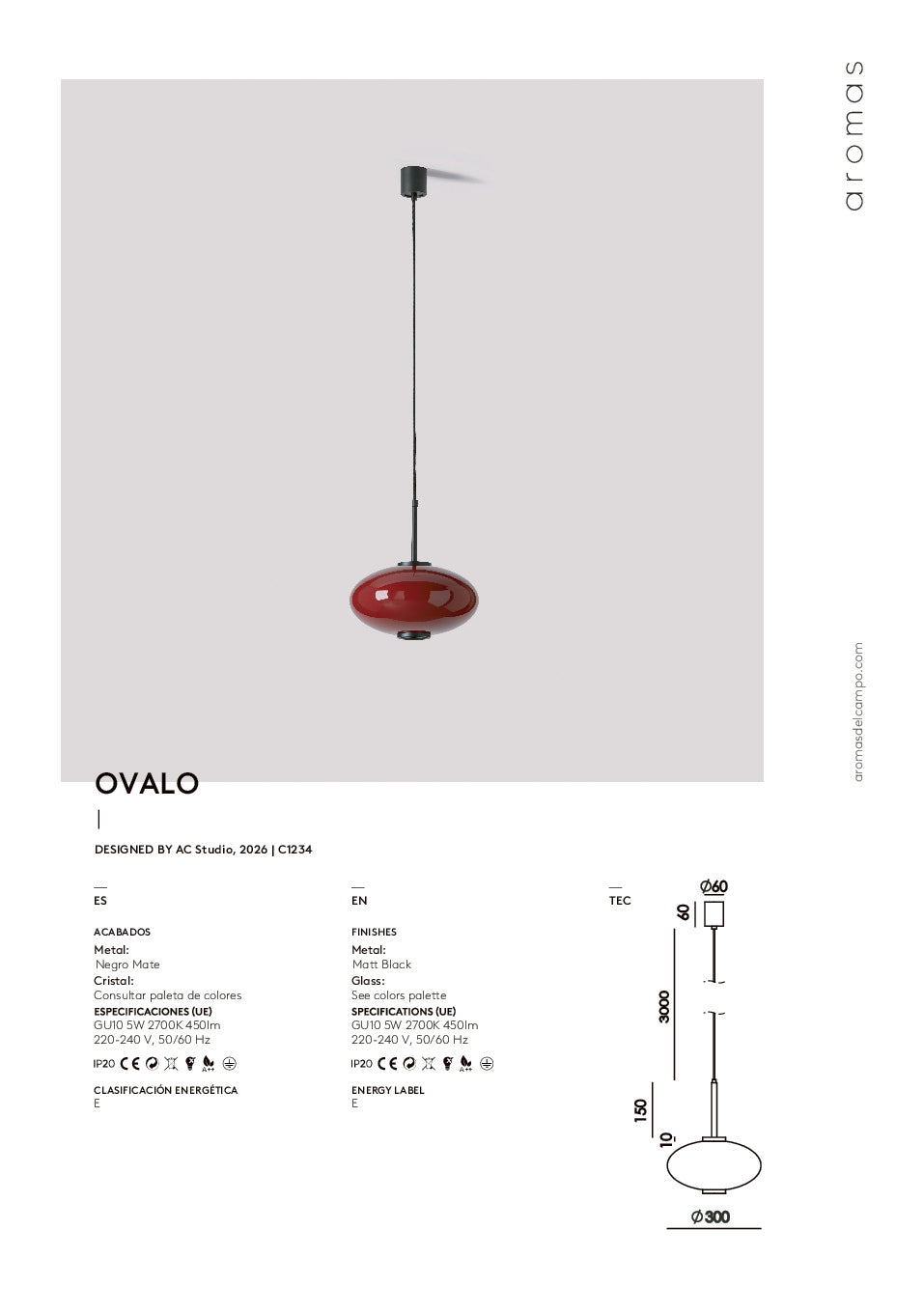 Ovalo Pendant, image: Aromas