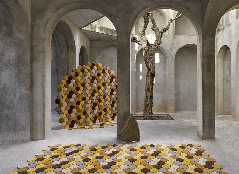 GAN Panal Rug, Gold
