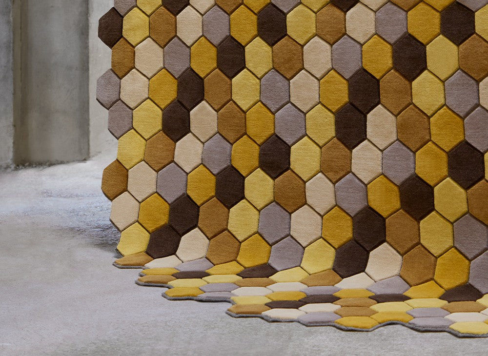 GAN Panal Rug, Gold