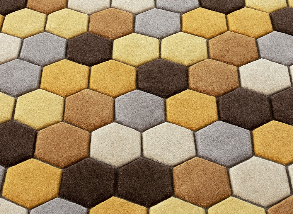 GAN Panal Rug, Gold