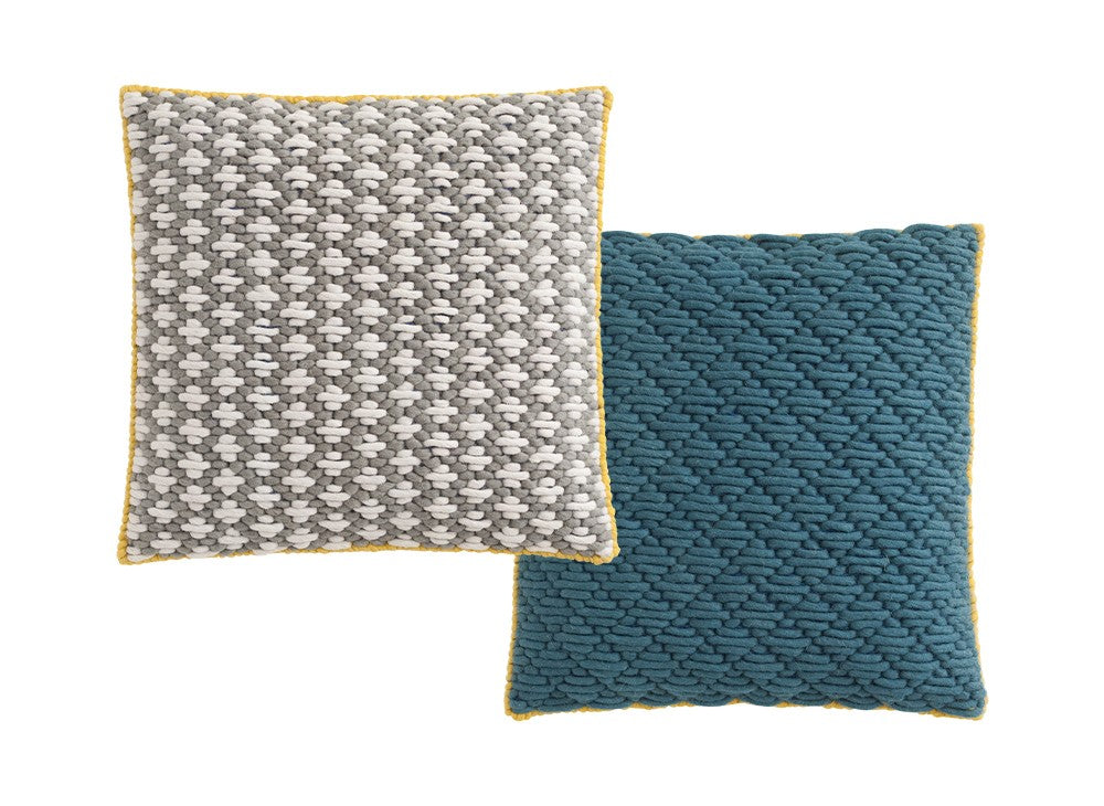 GAN Silaï Cushion, Light grey-Blue