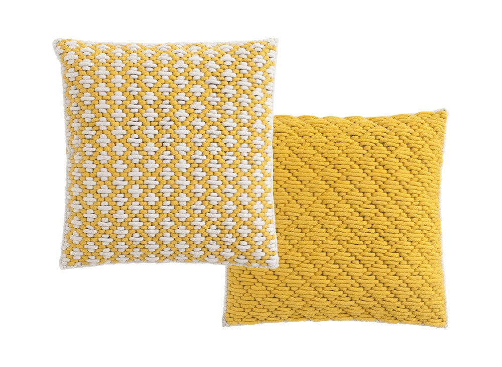 GAN Silaï Cushion, Yellow-Yellow