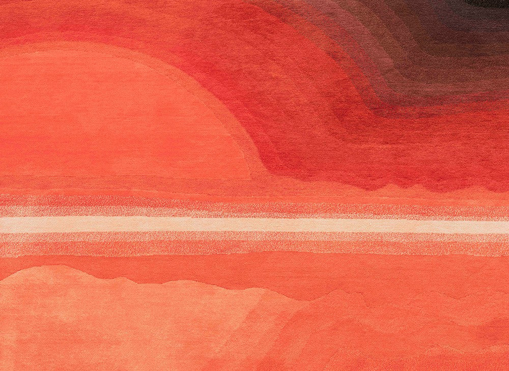 GAN Sunset Rug, Red