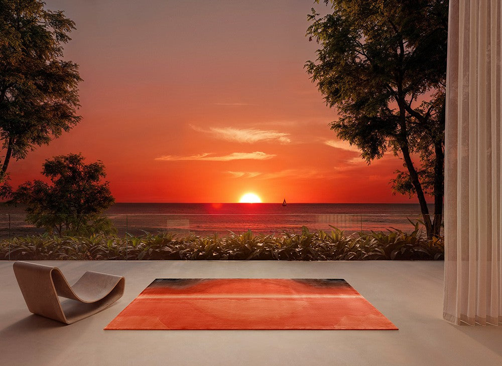 GAN Sunset Rug, Red