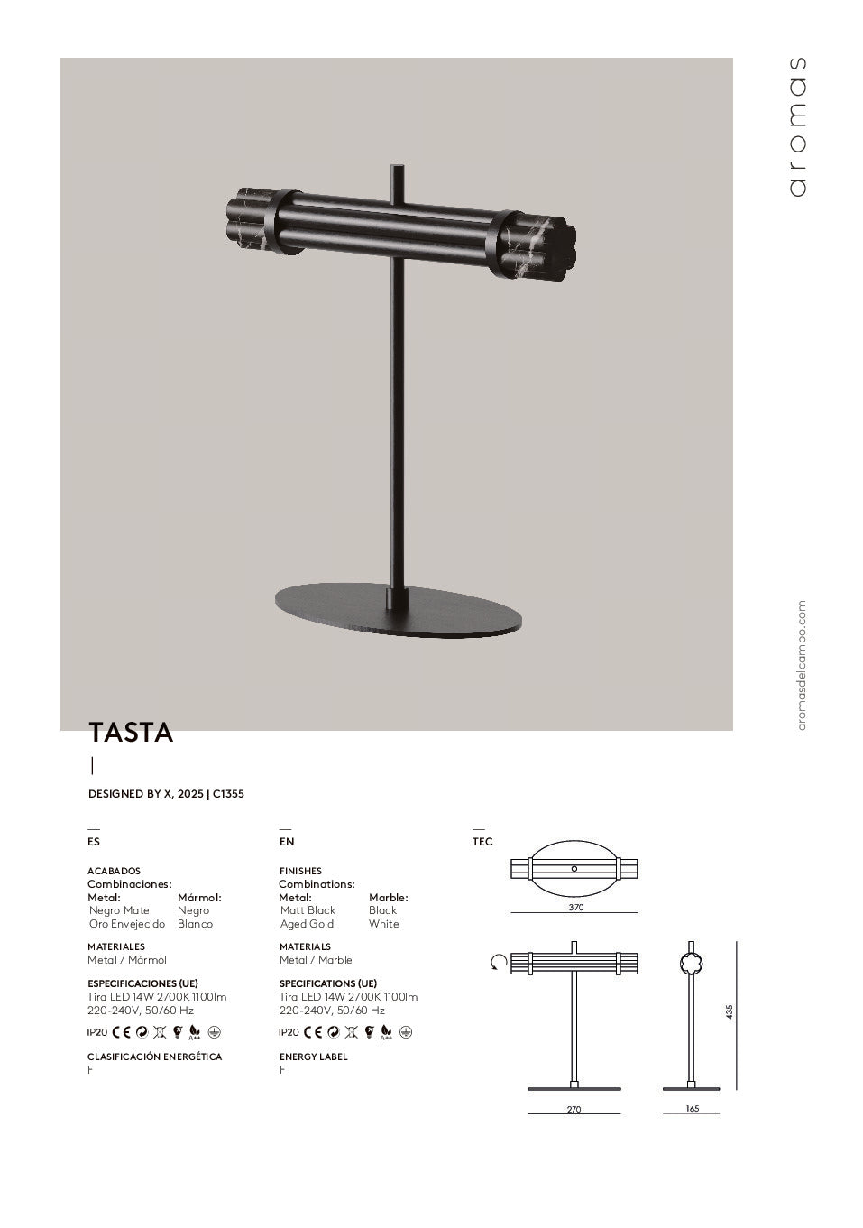 Tasta Table Lamp, image: Aromas