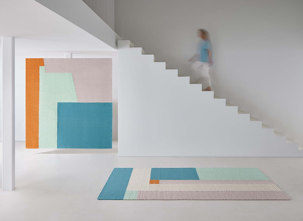 GAN Weave Rug, Meeting Point Blue