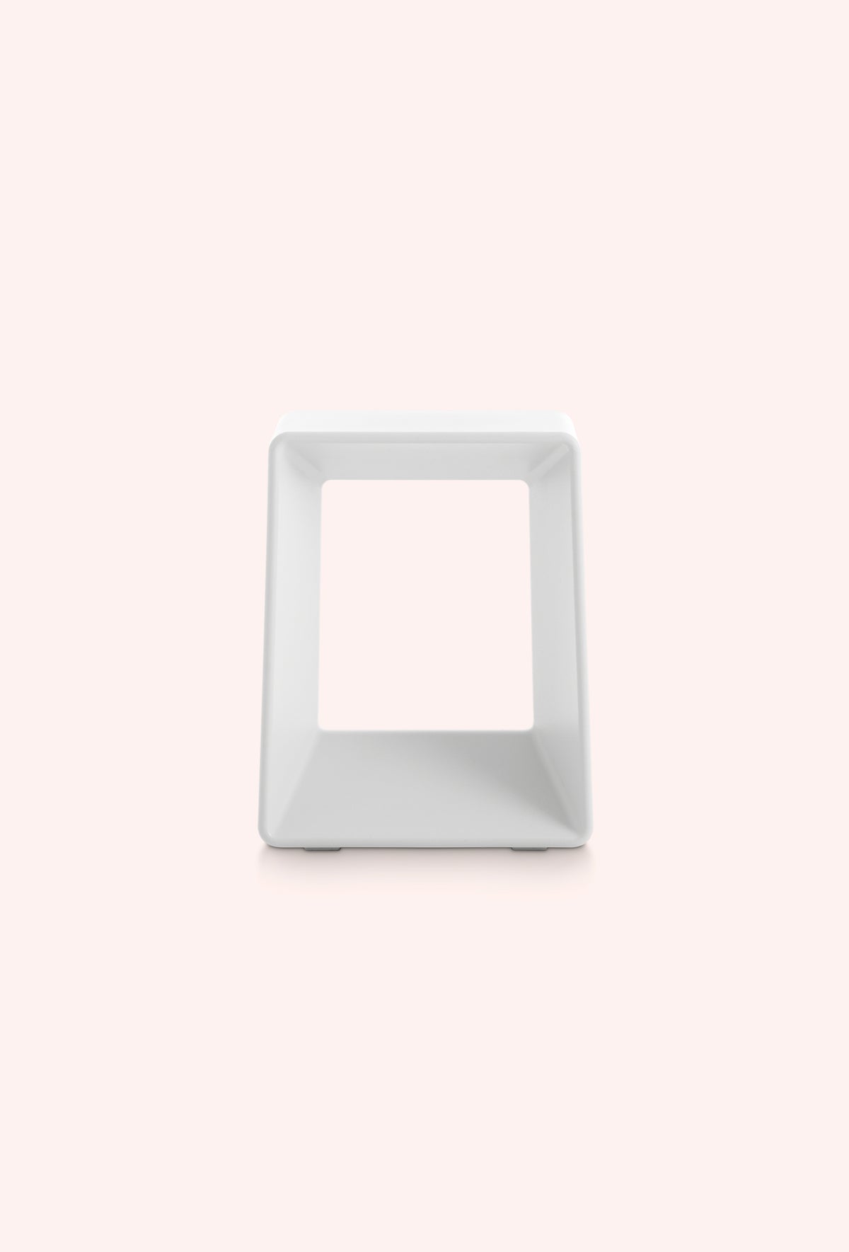 Diabla Air low stool in white, front view