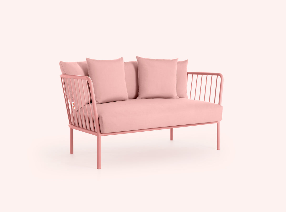 Diabla Arp 2 Seat Sofa, Plain Pink