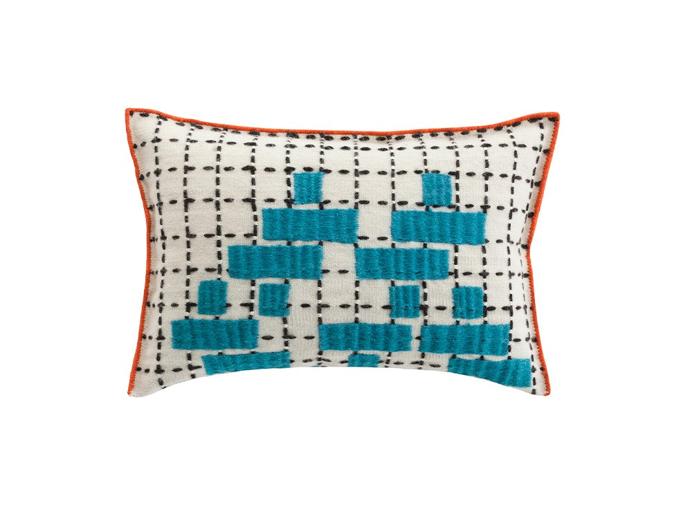 GAN Bandas Cushion, C Turquoise