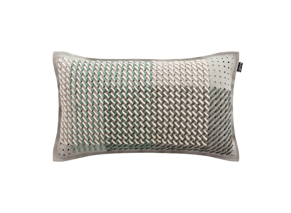 GAN Canevas Geo Cushion, Green-Grey
