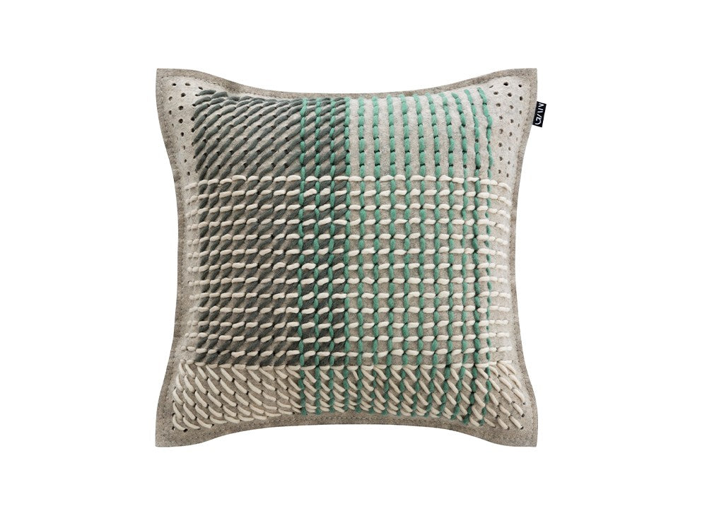 GAN Canevas Geo Cushion, Green-Grey