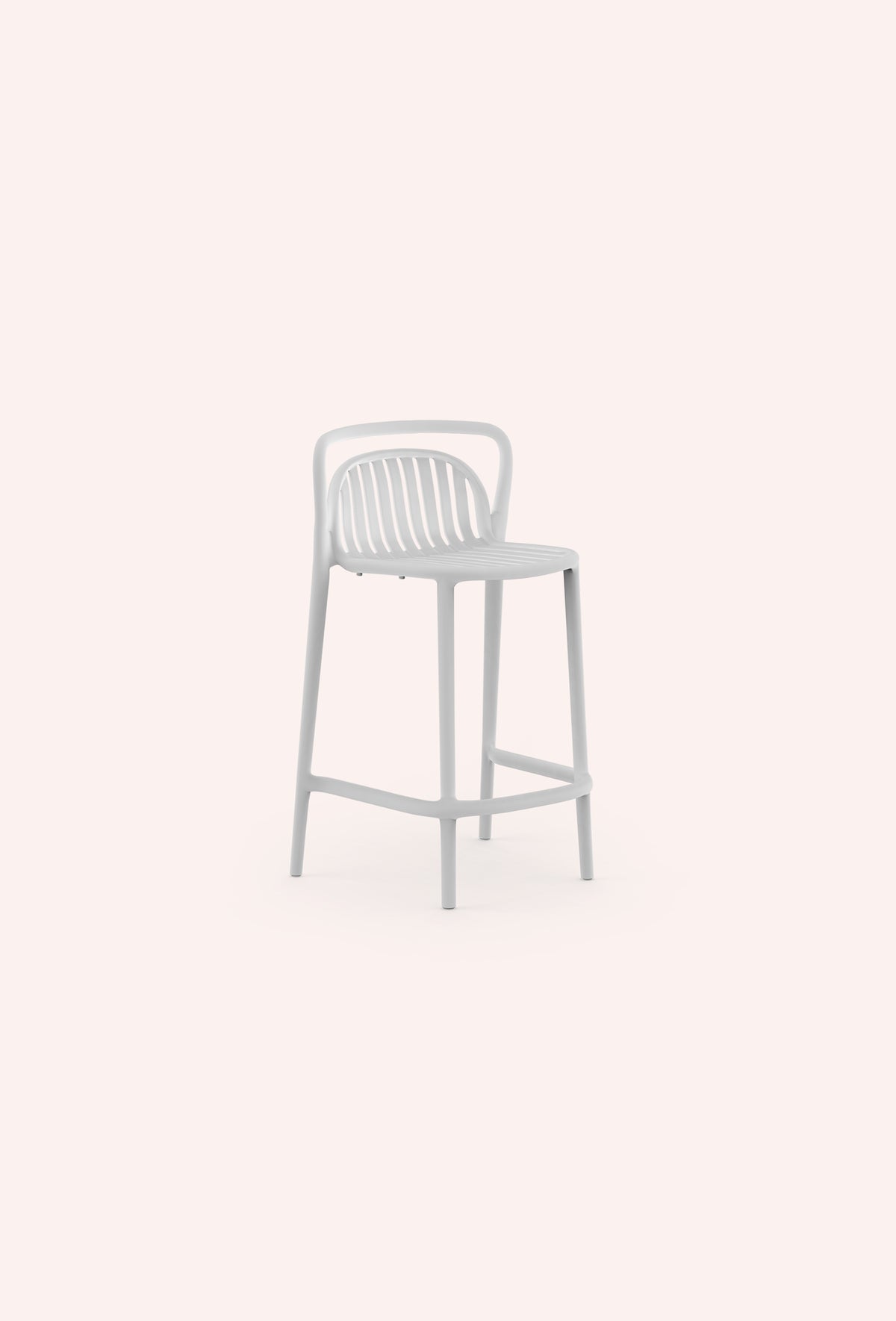 Diabla Classe Slats Stool, White (76 cm seat height version shown)