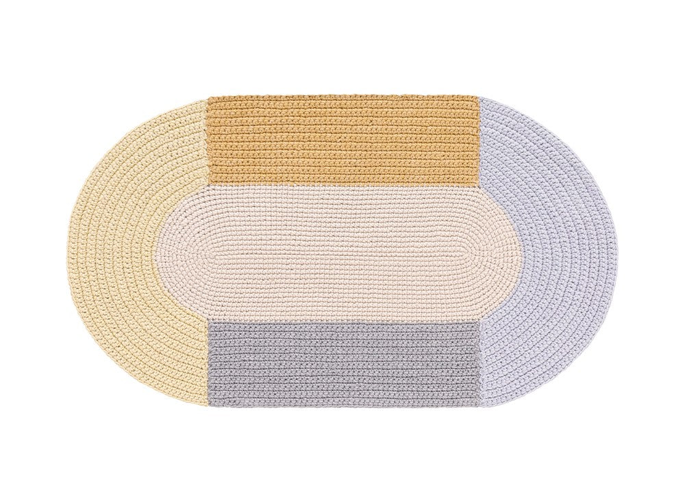 GAN Crochet Mono Rug, Beige