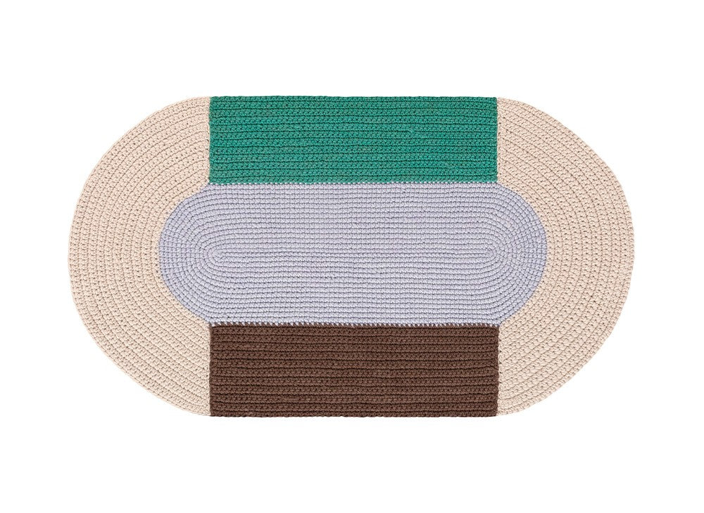 GAN Crochet Mono Rug, Blue