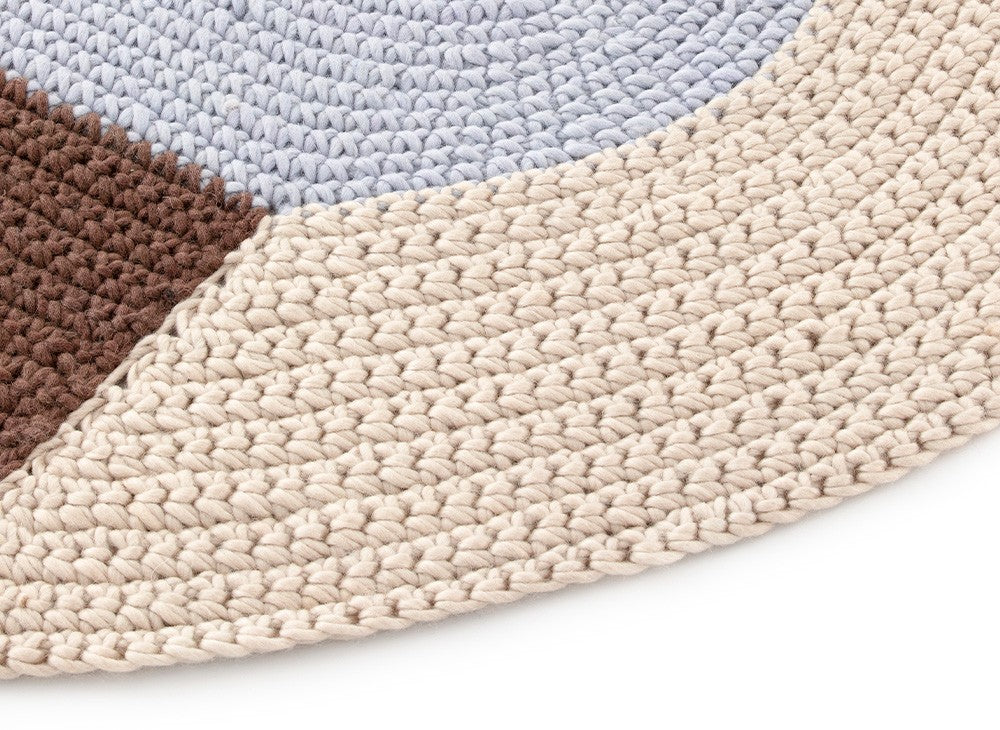 GAN Crochet Mono Rug, Blue