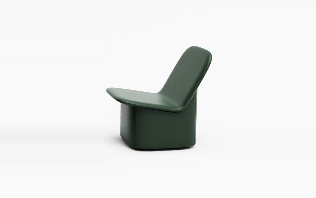 Derlot Laminar Lounge Chair, upholstered fixed base