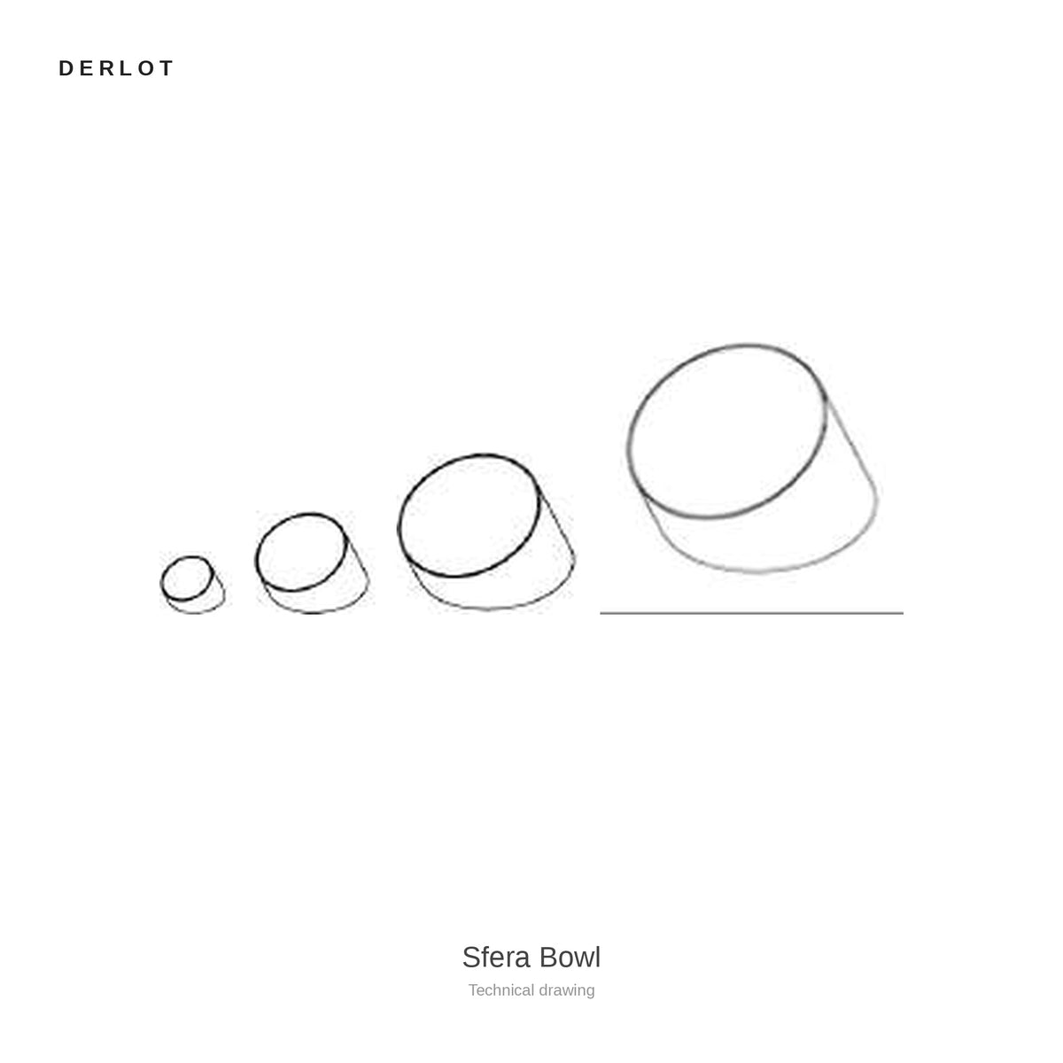 Derlot Sfera Bowl, technical drawing