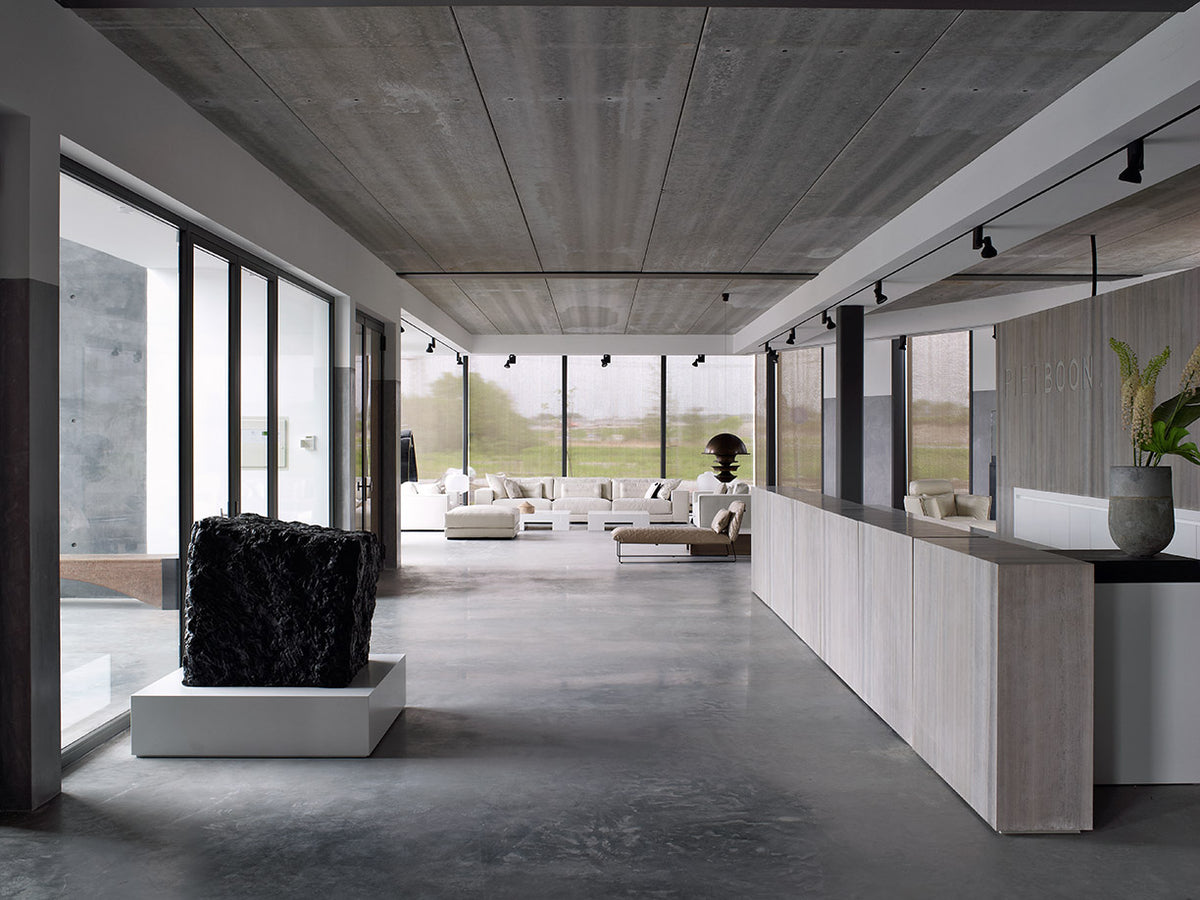 Piet Boon DIEKE sofa and pouf in an office, image: Studio Piet Boon