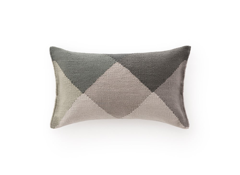 GAN Diamond Outdoor Cushion, Green-Grey