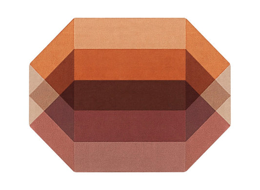 GAN Diamond Rug, Orange-Wine