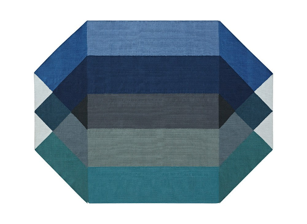 GAN Diamond Outdoor Rug, Blue-Green