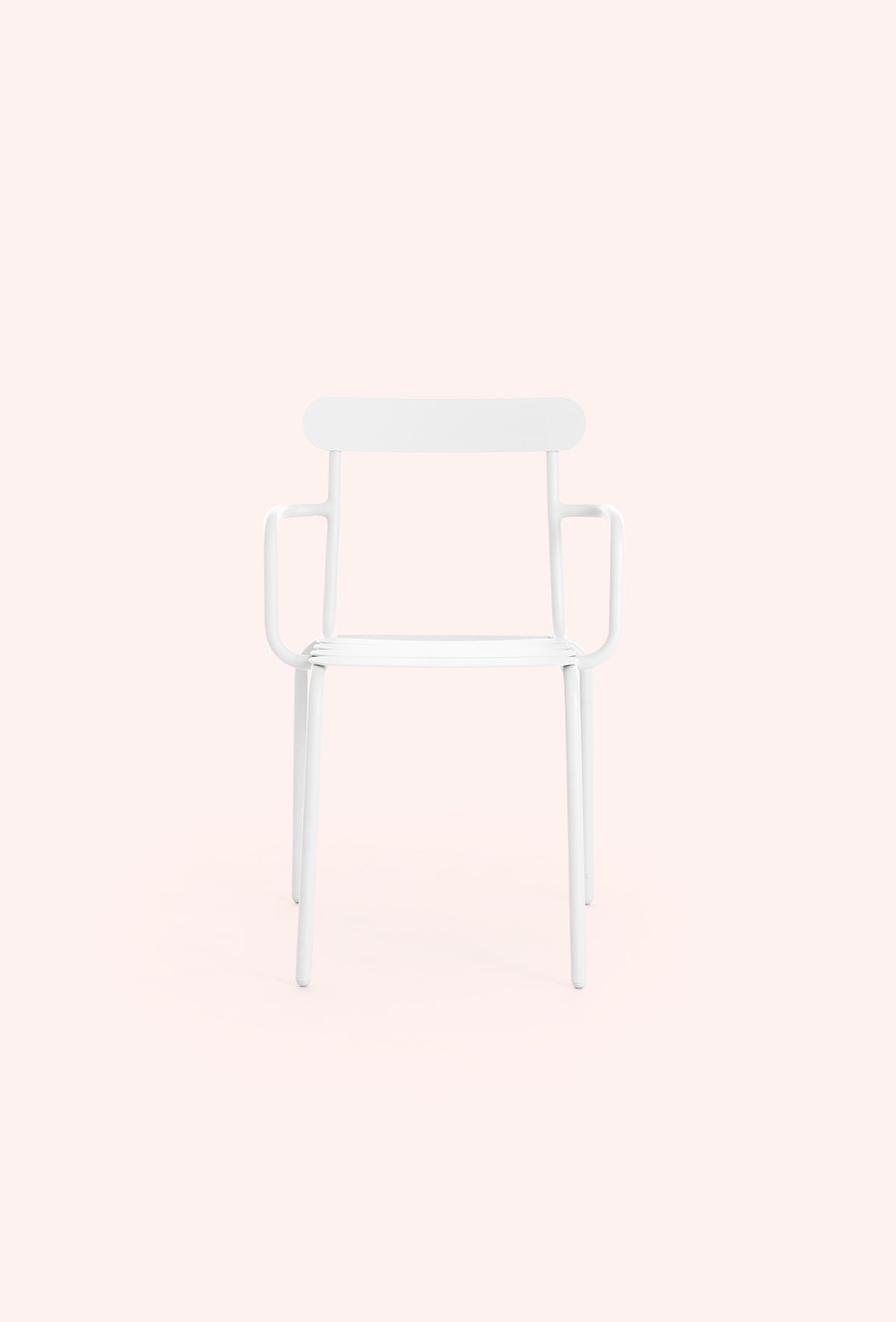 Diabla Easy dining armchair in white, front view