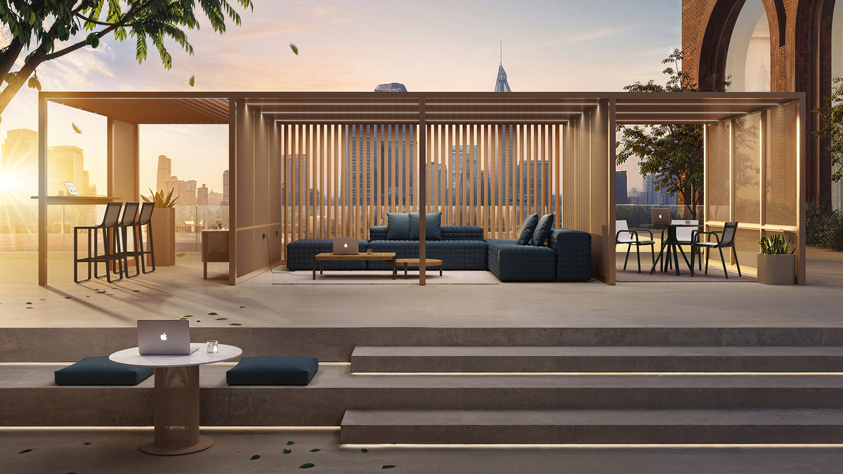 Pergola Flex sur une terrasse