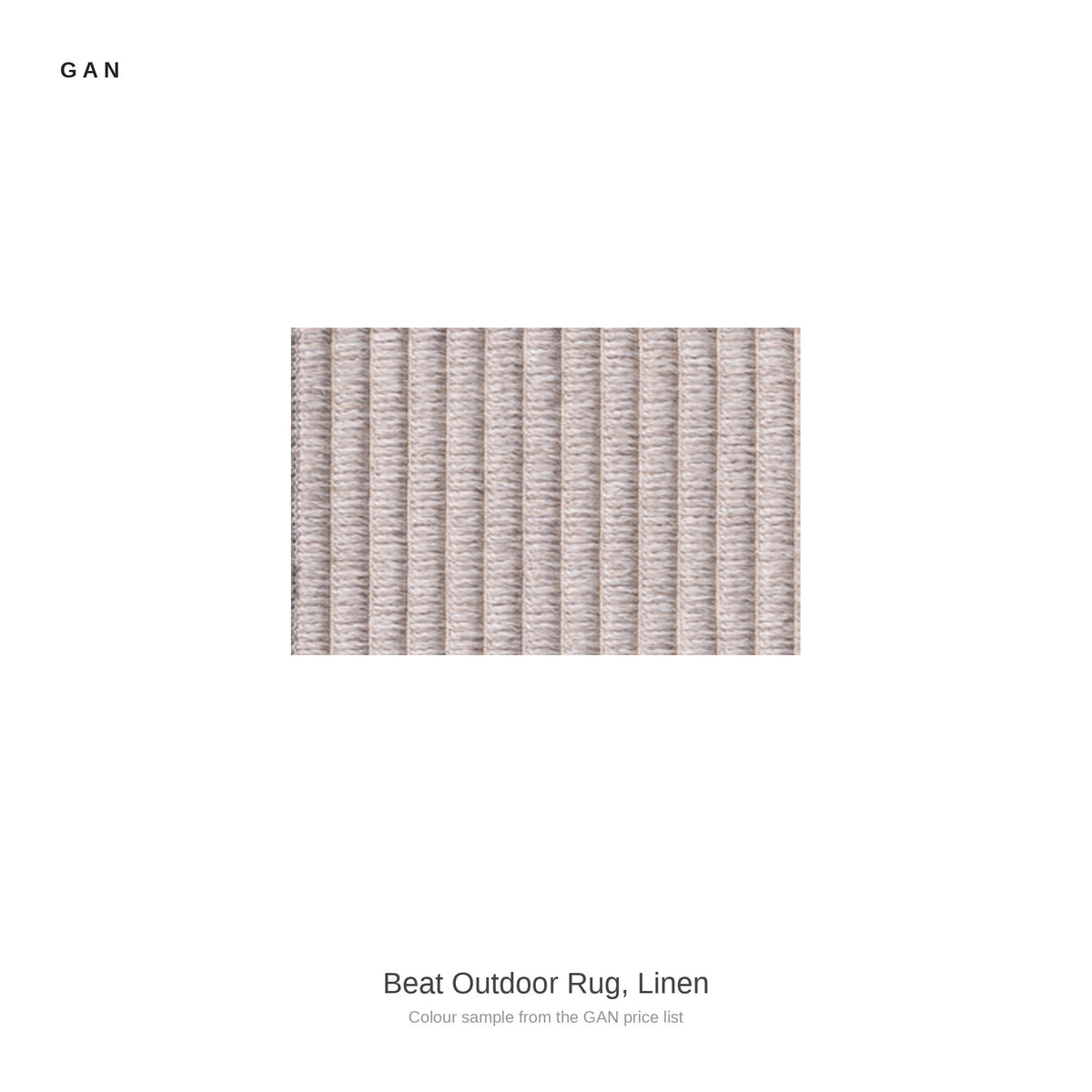GAN Beat Outdoor Rug, Linen