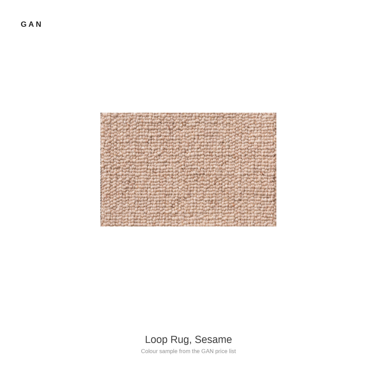 GAN Loop Rug, Sesame