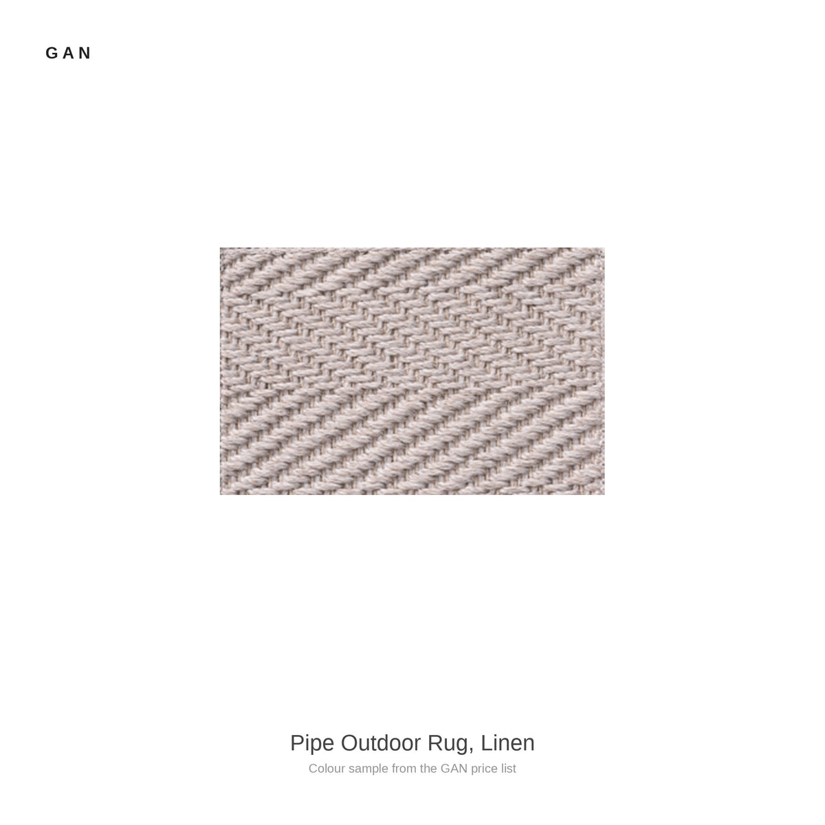GAN Pipe Outdoor Rug, Linen