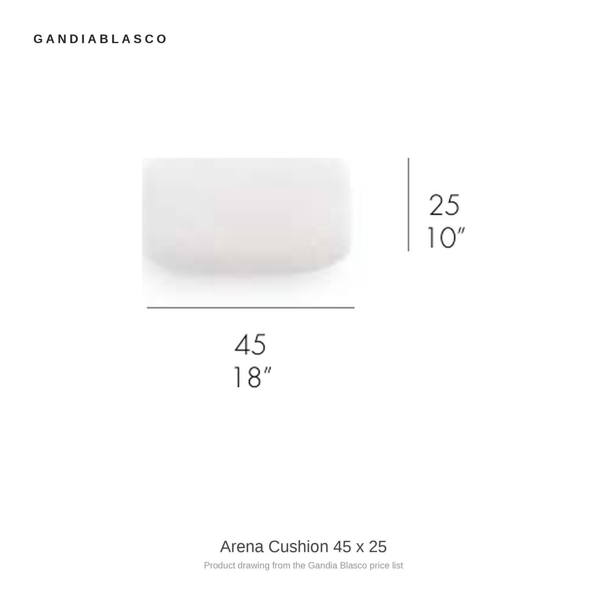 Gandia Blasco Arena Cushion 45 x 25