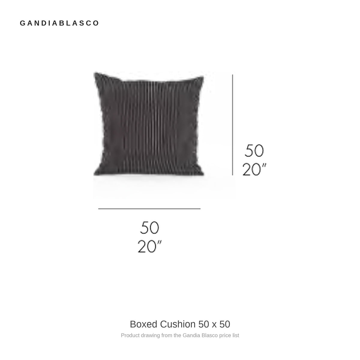Gandia Blasco Boxed Cushion 50 x 50