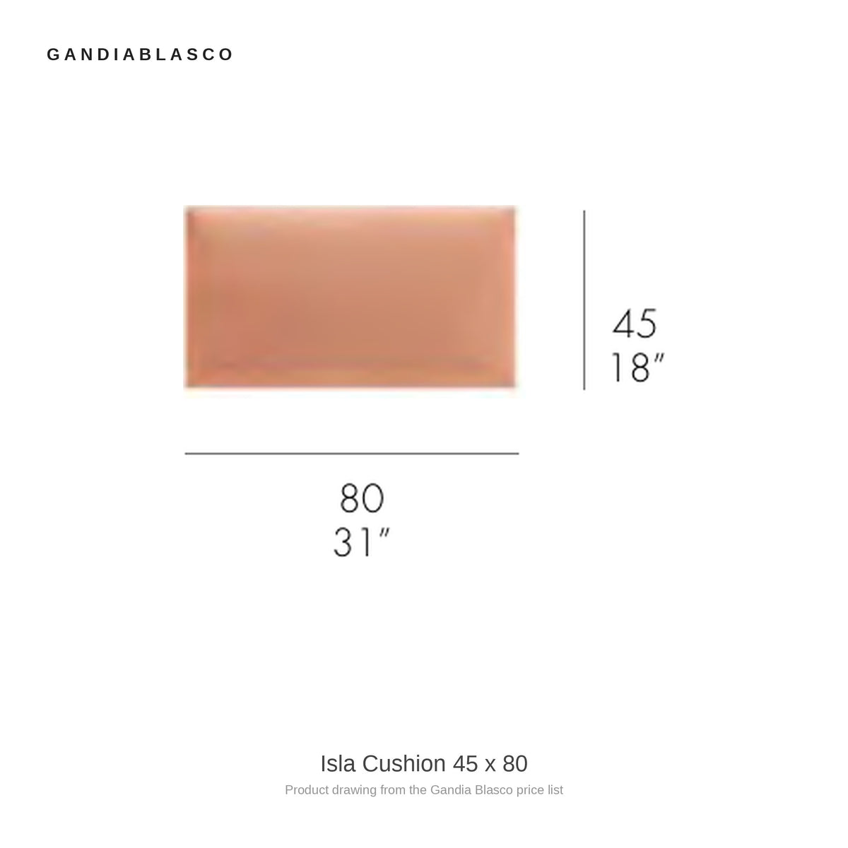 Gandia Blasco Isla Cushion 45 x 80