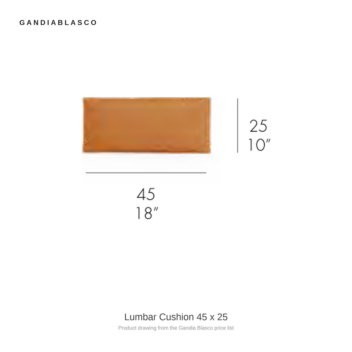 Gandia Blasco Lumbar Cushion 45 x 25