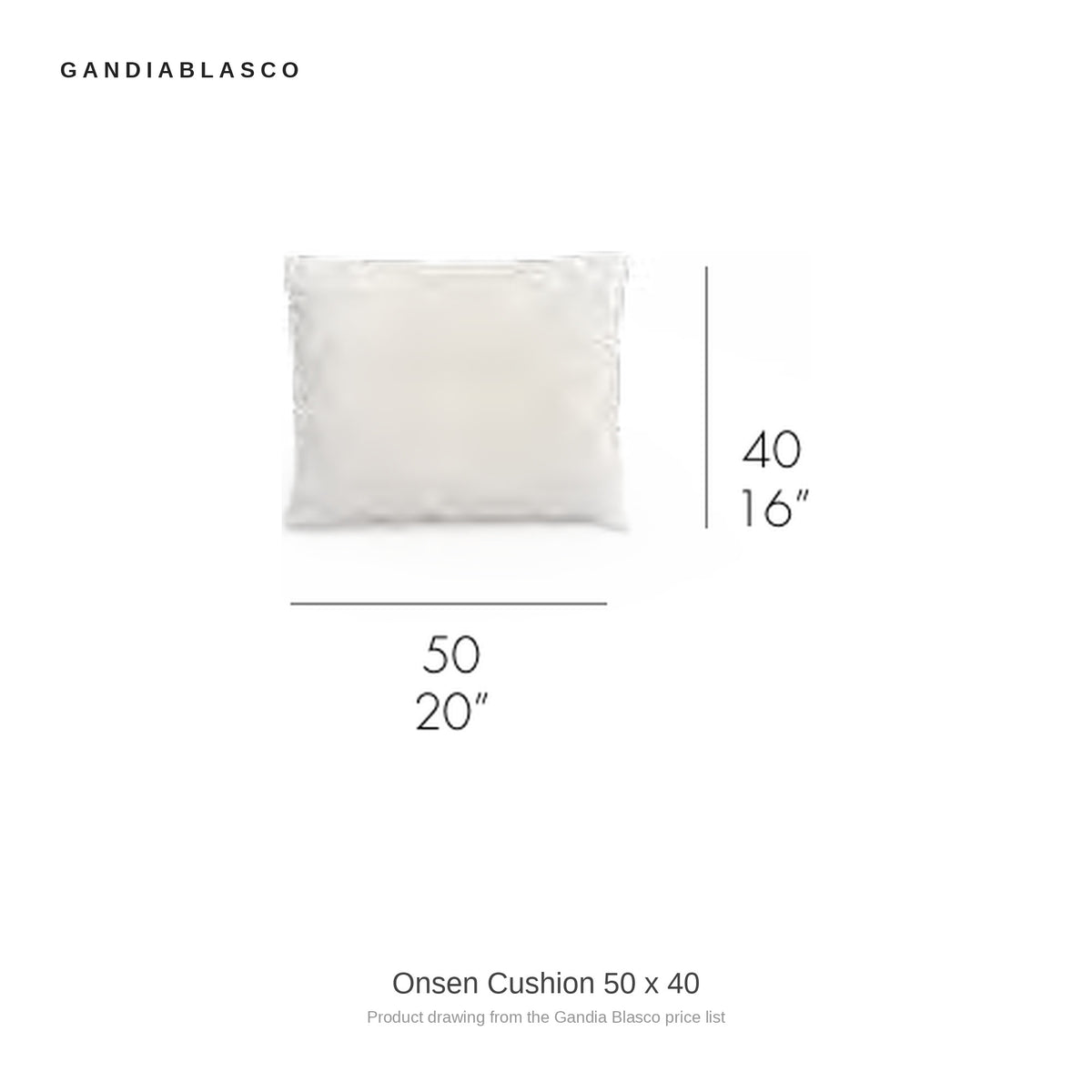 Gandia Blasco Onsen Cushion 50 x 40