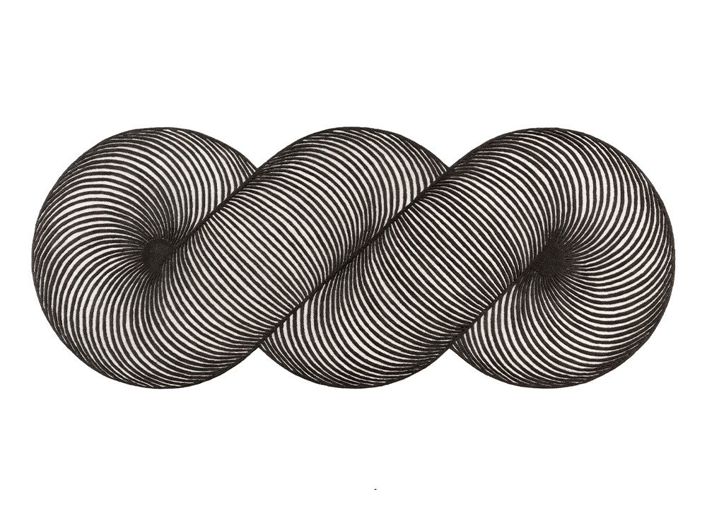 GAN Giro Rug, Black & White