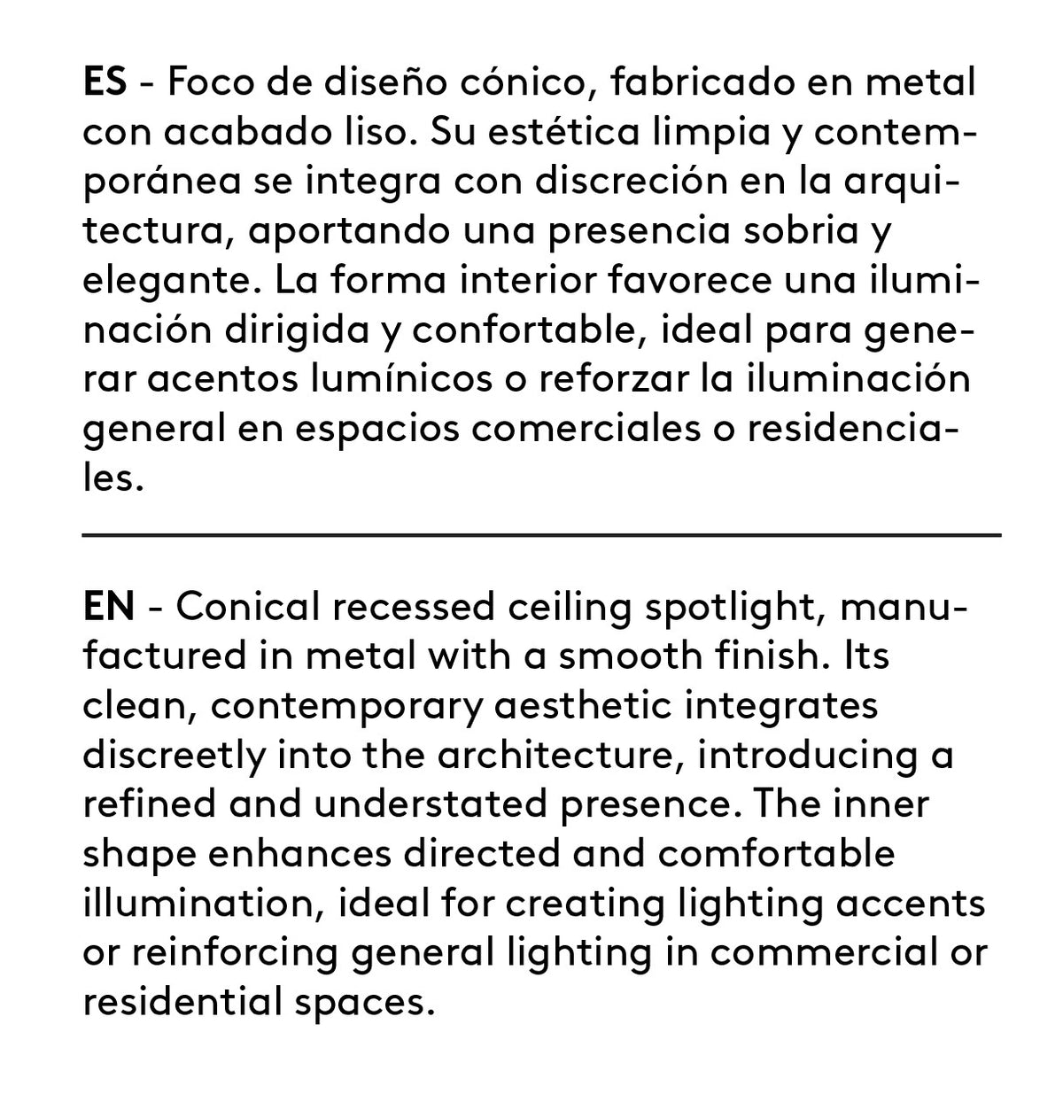 Laf Recessed Spot, image: Aromas del Campo