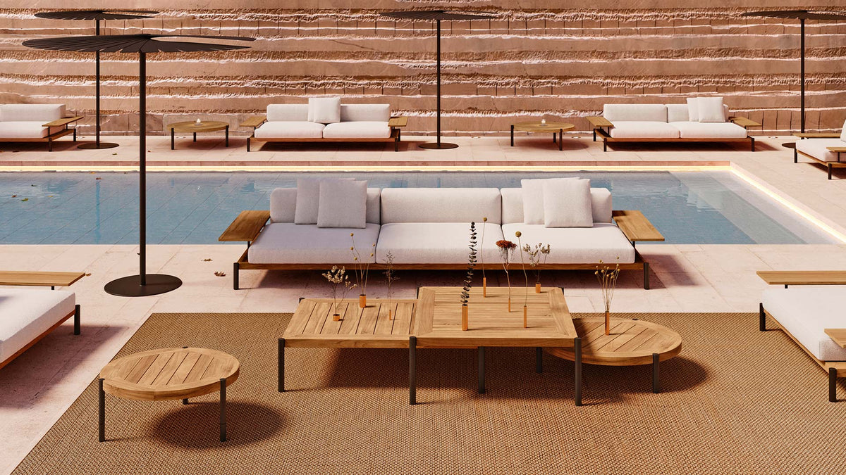 Lademadera round coffee table, image: Gandia Blasco
