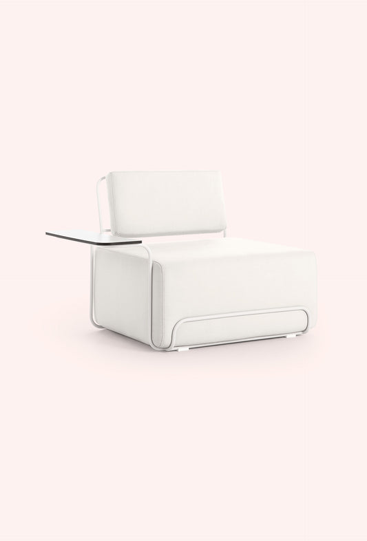 Diabla Lilly Lounge Armchair, left arm, Silvertex Ice