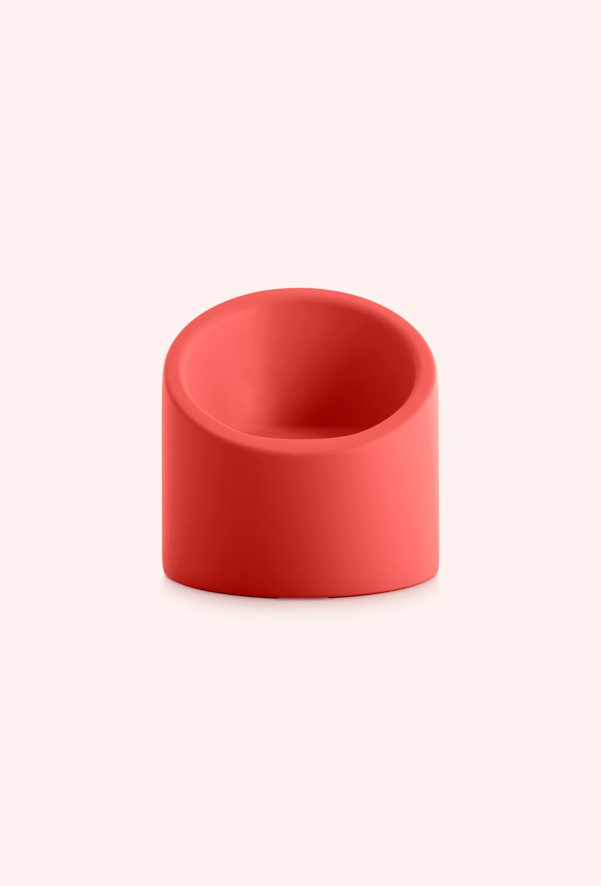 Diabla Lipstick club chair in red, front view