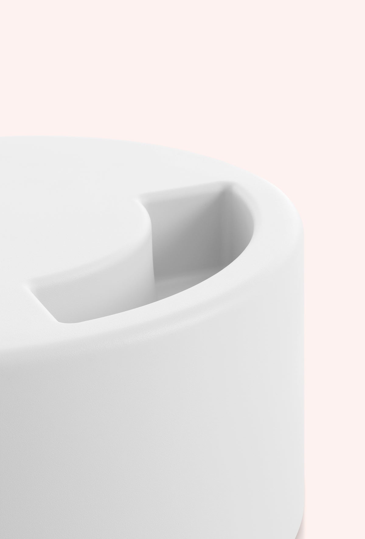Diabla Lipstick side table in white, detail