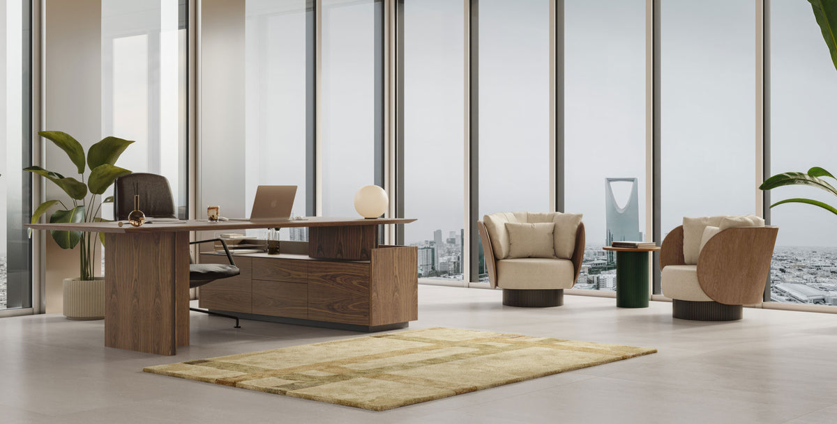 Punt Stockholm Executive Desk 3 Modules Oak