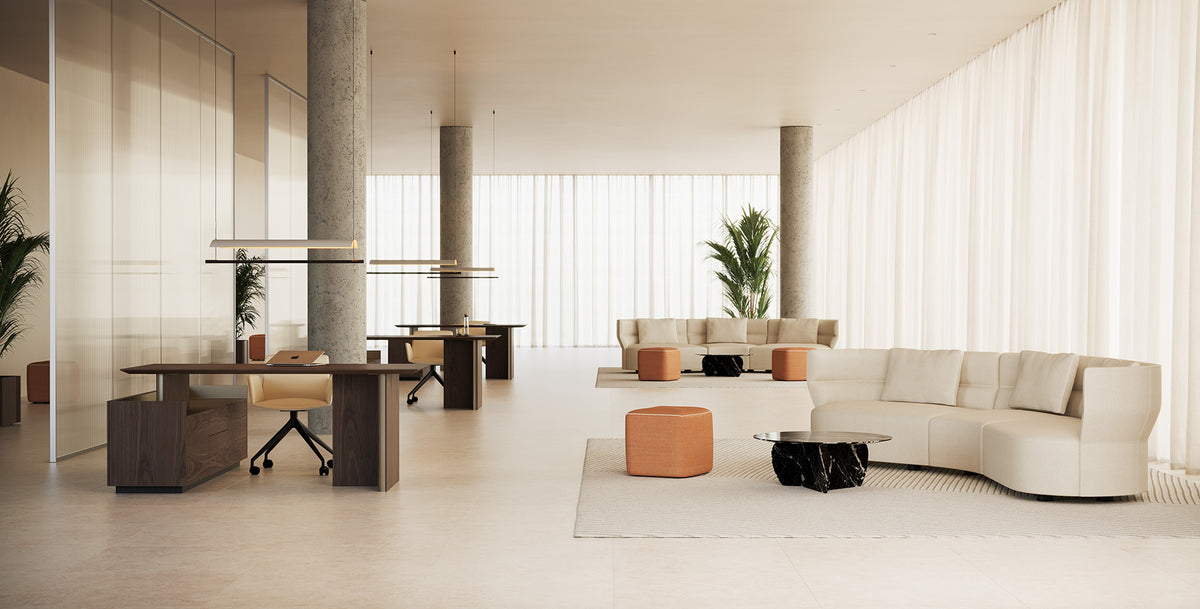 Punt Stockholm Executive Desk 5 Modules Walnut