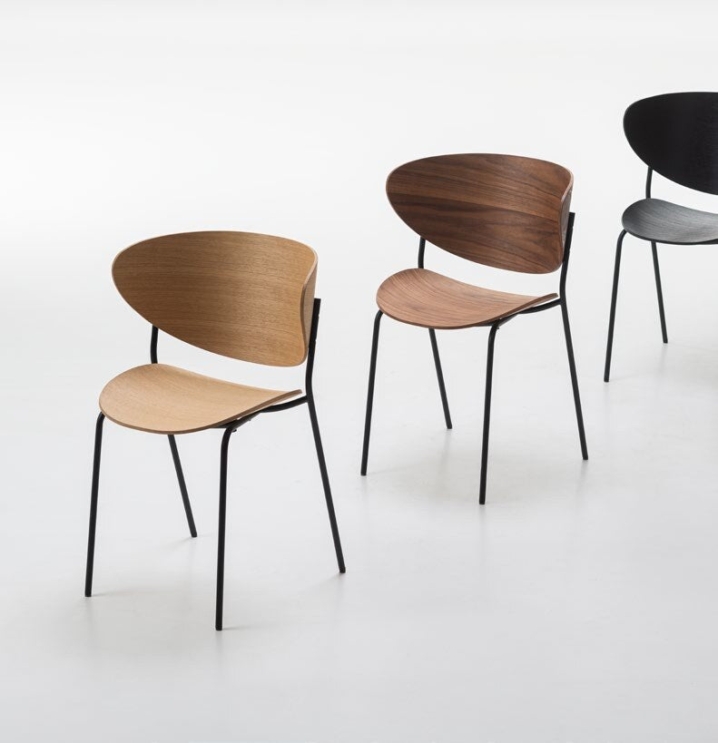 NUNC Bolta chair, oak, American walnut and black versions