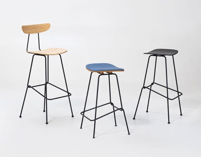 NUNC Cot Backrest bar stool with Cot stools
