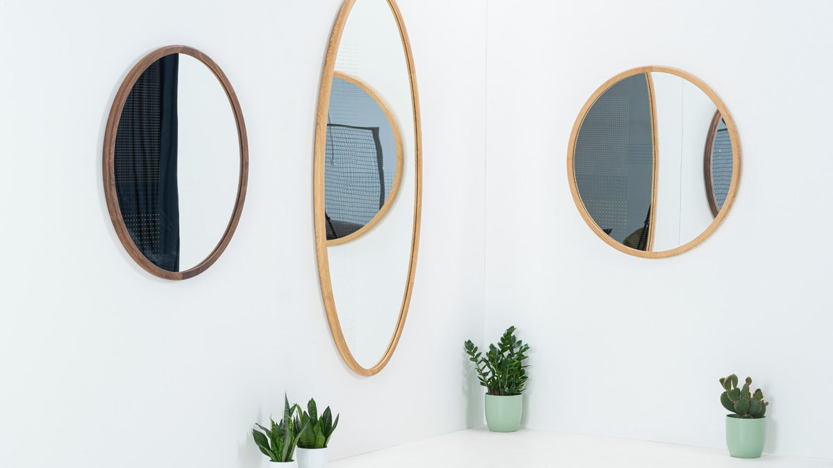 NUNC Eho mirror, round and oval mirrors on the wall