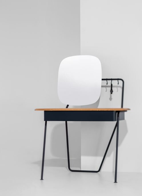 NUNC Kier vanity table, oak top with mirror