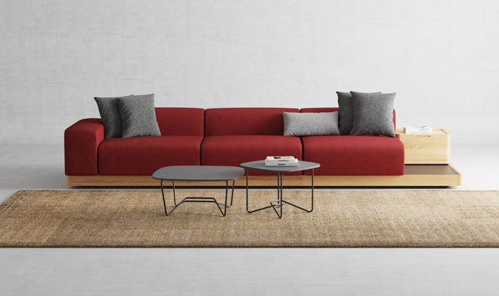 NUNC Sechia three-seater sofa, extended configuration