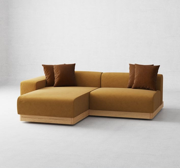 NUNC Sechia two-seater sofa, chaise longue configuration